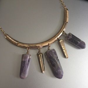 Amethyst Semi precious stone necklace